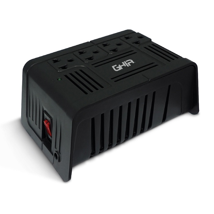 Regulador de voltaje Ghia 1000va 400w 4 contactos (GVR-010)
