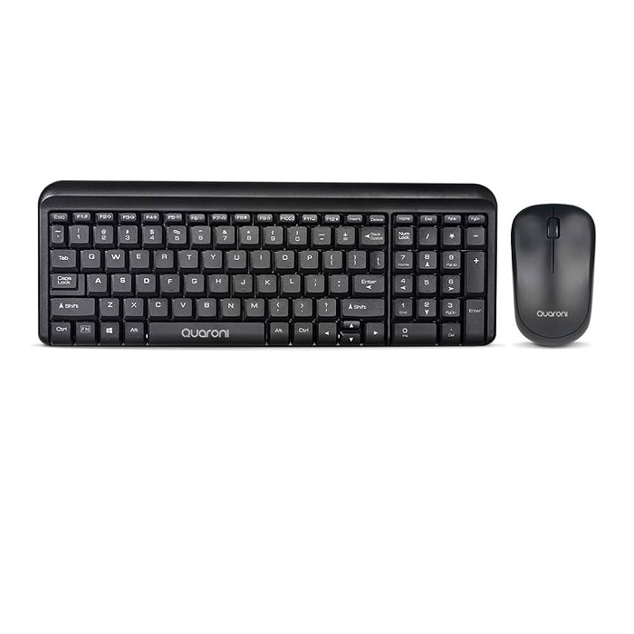 Kit Teclado y Mouse Quaroni inalambrico 1200dpi Negro KIQ01