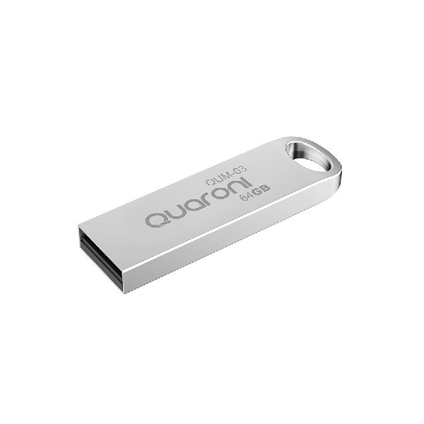Memoria flash 64gb USB 2.0 Quaroni metal plata QUM-03