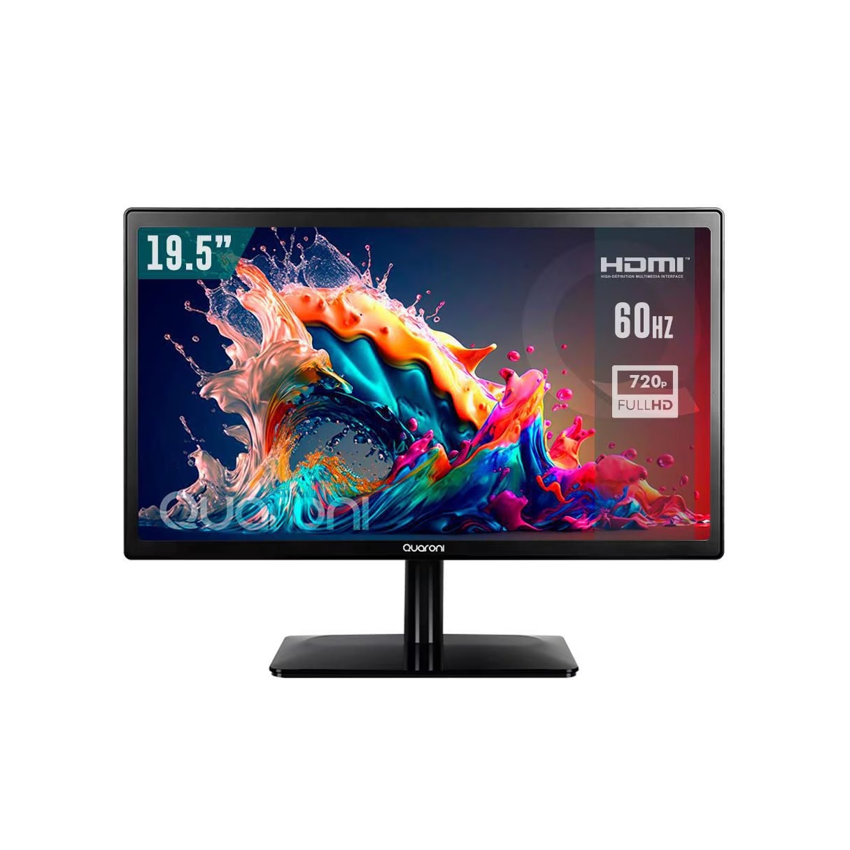 Monitor Quaroni 19.5" LED HD 1366x768 VGA HDMI Negro MQ19-02