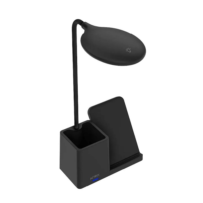 Cargador de escritorio Acteck + Lampara Led + Portalapices