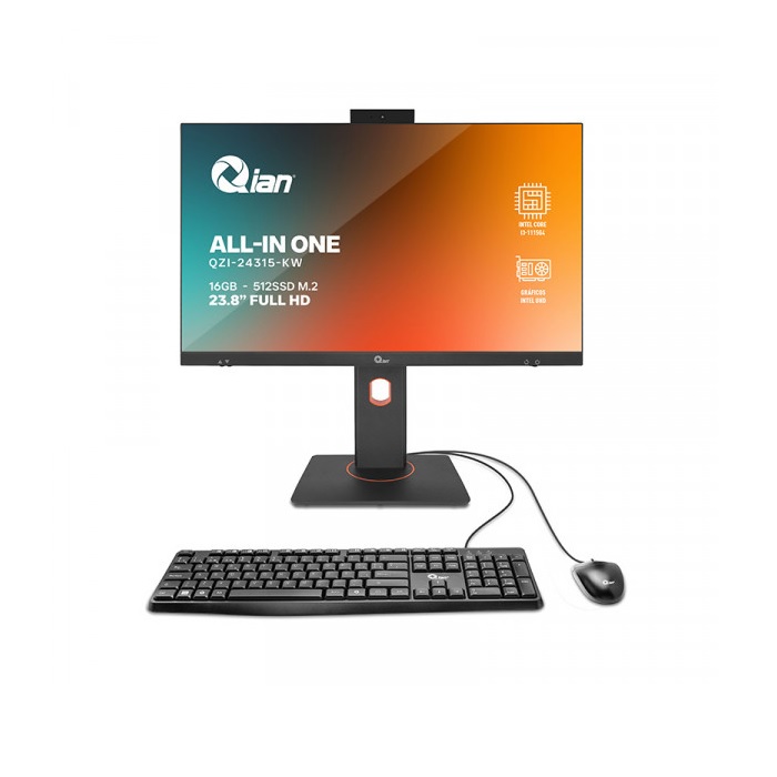 Computadora All-in-One Qian Intel Core i3 16GB RAM 512GB SSD 24" Full HD