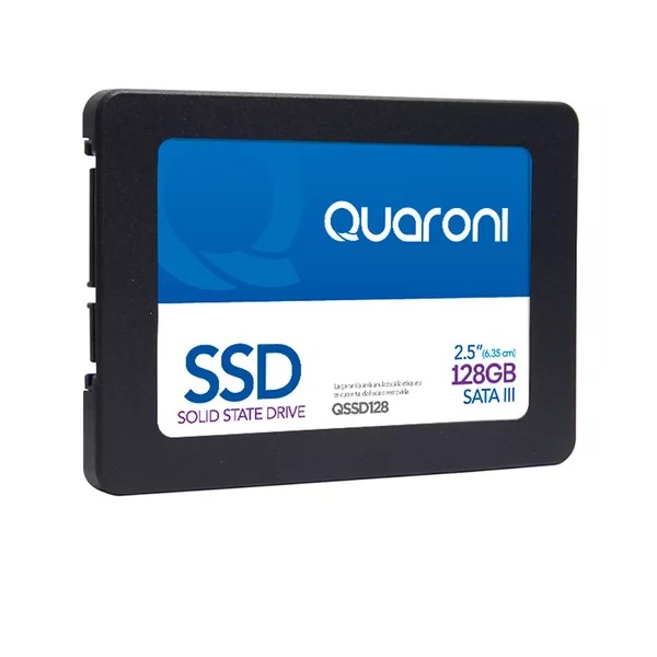 Unidad Estado Sólido Quaroni SSD 128GB SATA III 530MB/s Lectura 450MB/s Escritura