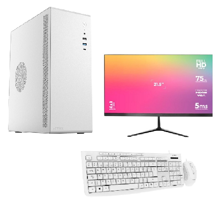Computadora De Escritorio Acteck Intel Celeron G5905 SSD 240GB 4GB RAM 21.5"