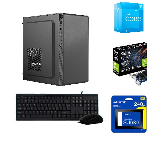 Computadora De Escritorio Asus H610M-K Intel Core i3-12100F SSD 240GB 8GB RAM