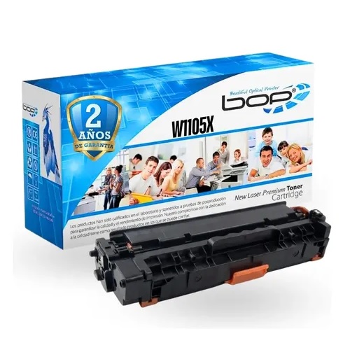 Tóner Compatible HP W1105X Alto Rendimiento con Chip Integrado Negro